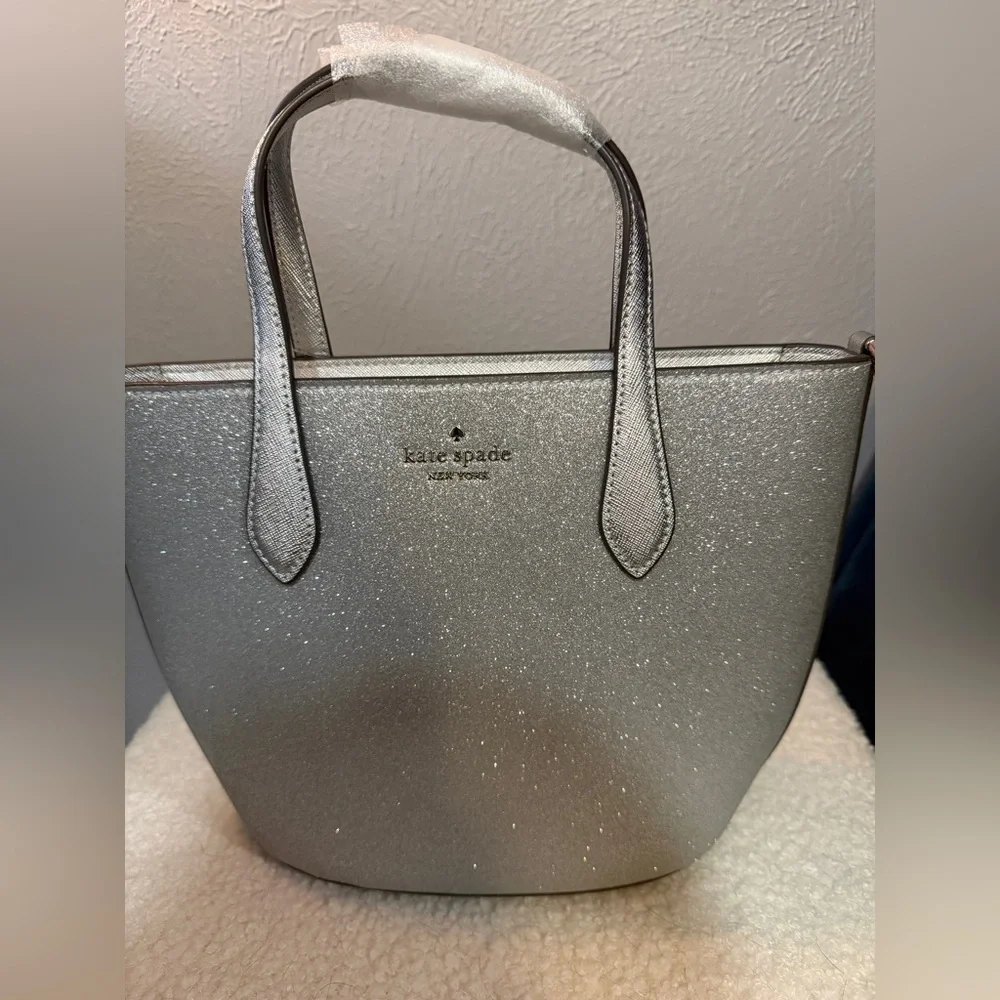 NWT Kate Spade New York glimmer leather satchel - Picture 9 of 16